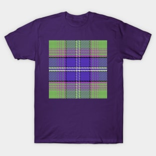 Green pattern Scottish tartan T-Shirt